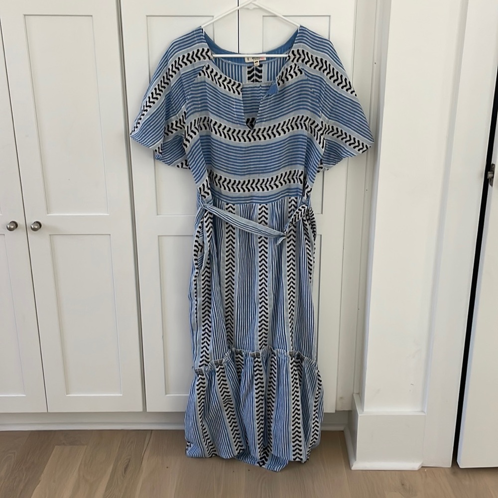 COPY - Lemlem Kesiti Butterfly Kaftan In Blue Medium